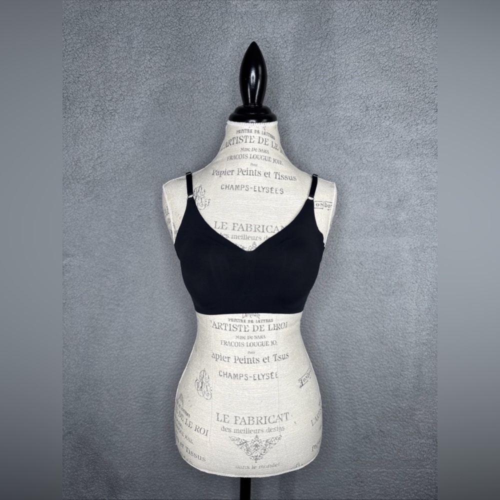 FGZ Bra  Comfort Wire Free Women's Pullover Seamless Stretch Black NWT